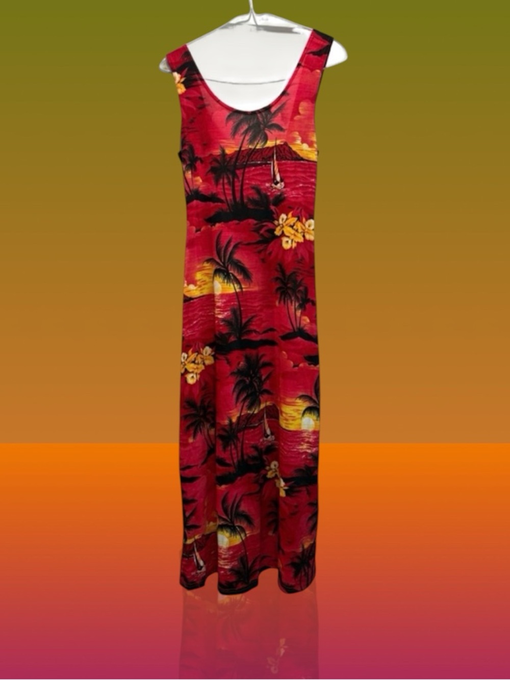 HAWAIIAN MAXI DRESS | Exotic Tropical Vintage Floral Pattern | Women’s Size 4-6 - Picture 15 of 17